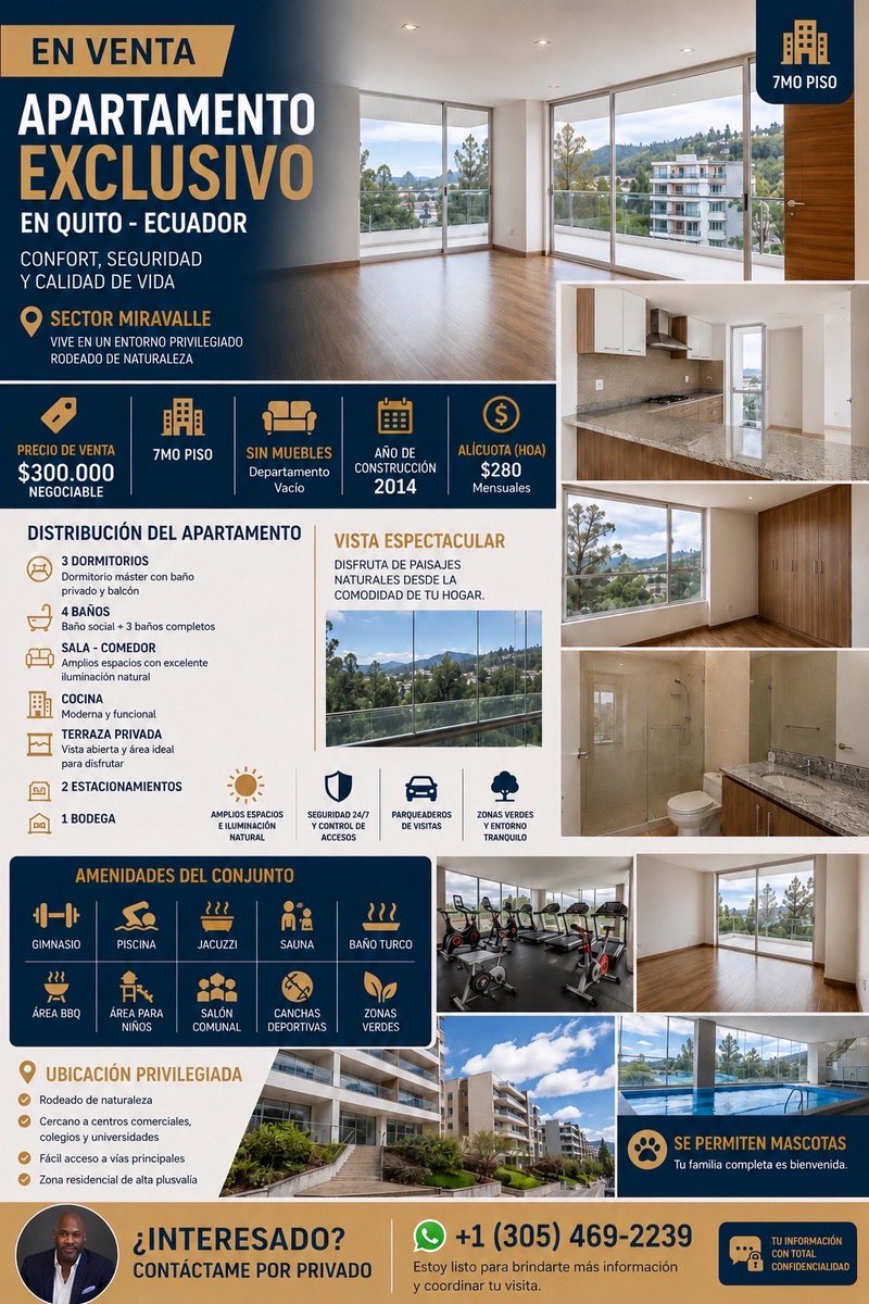 Badell_Realtor's tweet photo. 🏡✨ Exclusivo Apartamento en Venta | Miravalle – Quito, Ecuador 🇪🇨 https://t.co/GDIYgkshxz