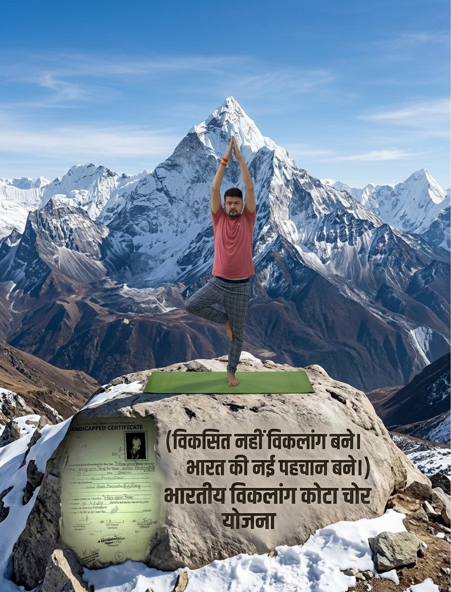 TheSengarSahab's tweet photo. सुनिए सुनिए सुनिए दिव्य जगत से बहुत बड़ी खुशखबरी आई है कि नए अध्यक्ष जी ने हिमालय की कंदराओं में जाकर ऐसा घनघोर तपस्या का कीर्तिमान रचा है कि विज्ञान भी घुटने टेक चुका है आप मंदबुद्धि इंसानों को क्या पता कि पचास फीसदी वाला आंशिक लंगड़ापन भी छूमंतर हो सकता है इसके लिए ना किसी डॉक्टर की जरूरत है और ना ही किसी बैसाखी की बस मुंह उठाकर हिमालय पर्वत की बर्फीली वादियों में चले जाना है और वहां बैठकर चौबीस घंटे सिर्फ एक ही चमत्कारी महामंत्र का जाप करना है माई बाप मोदी माई बाप मोदी माई बाप मोदी और देखते ही देखते पैर की सारी नसें एकदम तंदुरुस्त हो जाएंगी पर हां सबसे गजब का चमत्कार तो यह है कि पैर भले ही हवा में कुलांचे भरने लगे पर सरकारी फाइलों के कागजात पर आप आजीवन प्रामाणिक अपाहिज ही बने रहेंगे तो ऐसे परम प्रतापी कागजी विकलांग योगा पुरुष श्री श्री श्री लंगड़ दिग महाराज युवा विकलांग मोर्चा के राष्ट्रीय अध्यक्ष रोहिताश मिश्राणु जी महाराज की इस अलौकिक तस्वीर के साक्षात दर्शन कीजिए और इस अद्भुत विकलांग महायोगा का असीम आनंद उठाकर अपने जीवन को धन्य बनाइए
@BJP4UP @YUVAMORCHABJP @drdineshbjp @BJP4India 
@keshav @myogiadityanath