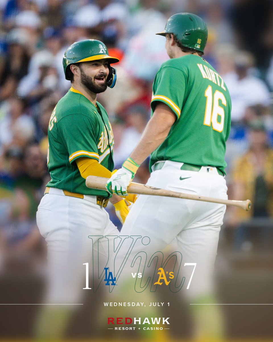 Athletics's tweet photo. Back in the win column! https://t.co/zqtuGeqBZk