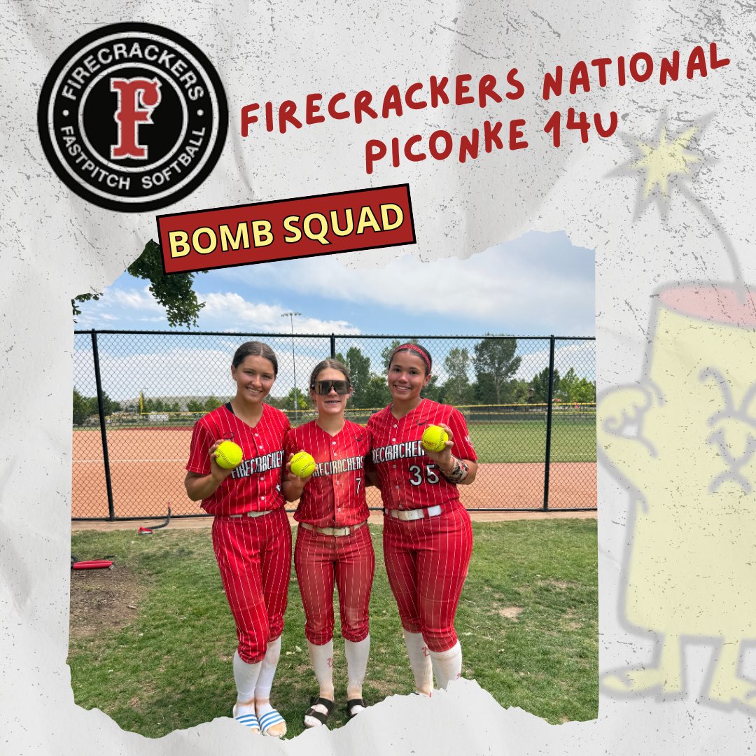 FCNatlPiconke's tweet photo. ๐ฃ BOMB SQUAD REPORT ๐ฃ
Day 1:
๐ฅ @ReagenSoftball4, @LeahHamby_7, @Maddie_I35
Day 2:
๐ฅ @sophiekeller30
Four bombs. Four difference-makers. Way to attack the zone and make pitchers pay!
#FCStrong ๐งจ๐ช๐ผ @TCSFastpitch @Firecrackersinc @FirecrackersMI @triplecrownspts https://t.co/8RympRn8fF