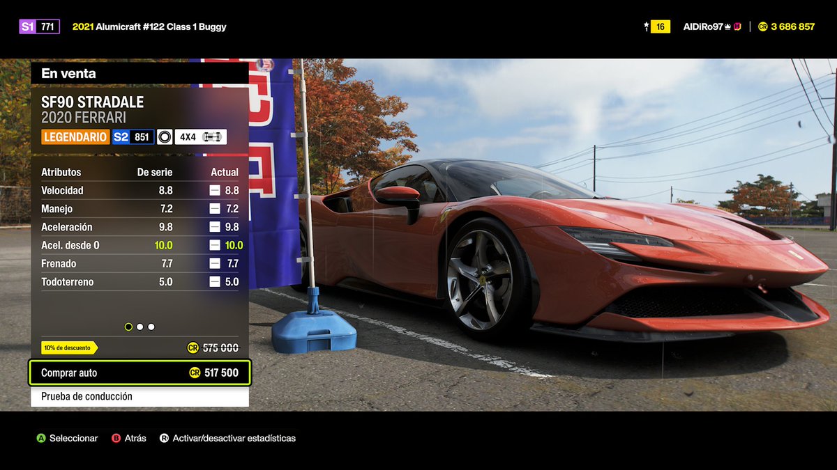 AlDiRo97's tweet photo. Bueno. Otra semana completada con exito en #ForzaHorizon6.

Como un plus, debo decir que siempre se me olvida que los autos de 2da mano cambian.

Talvez lamento no haber comprado el Lambo Countach, ¡Pero! Me llevo un MX-5 FE como consolacion. https://t.co/DuBCbirOUv
