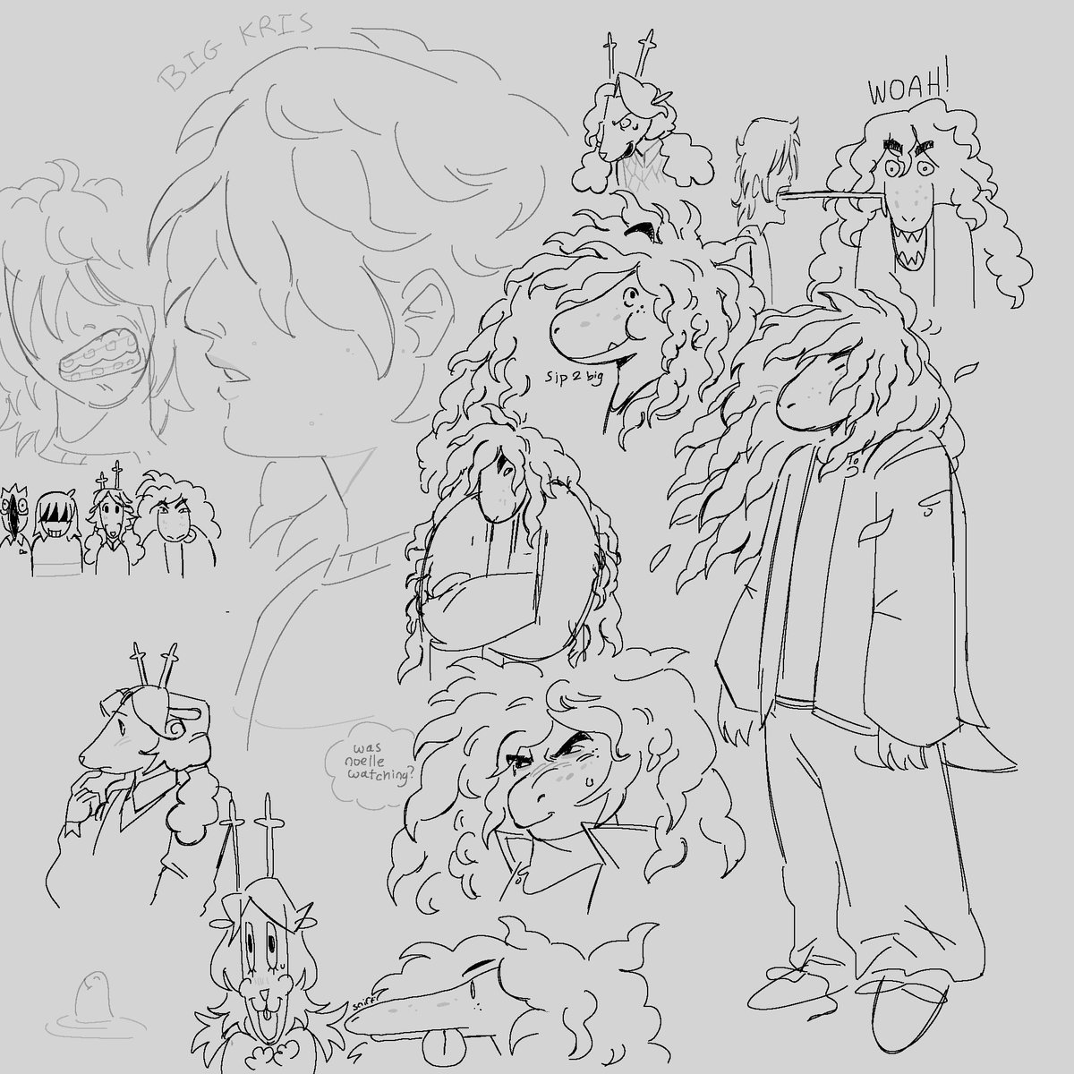 StopSign_Alive's tweet photo. Festival trio doodles + one berdly https://t.co/JAjoCMbDz4
