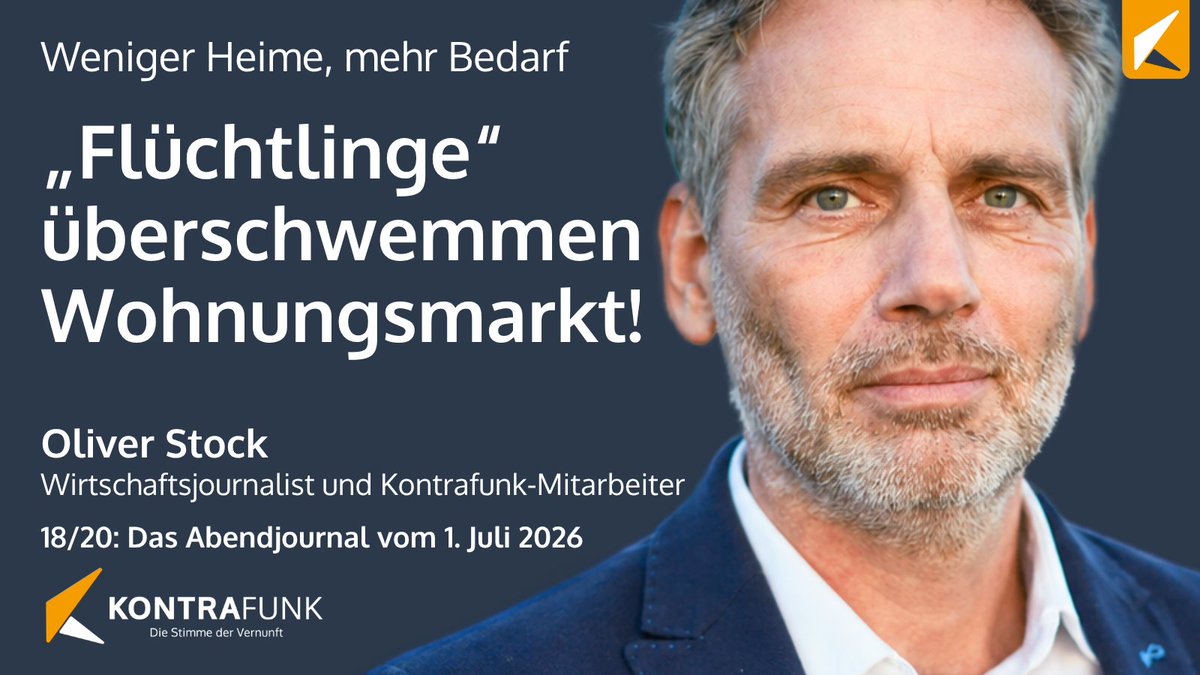 kontrafunk's tweet photo. Die Anzahl der Asyleinrichtungen nimmt ab, dennoch steigt der Bedarf an Wohnraum für Migranten – Oliver Stock erläuterte die aktuellen Zahlen in „18/20: Das Abendjournal“: https://t.co/P8BVTkinmQ