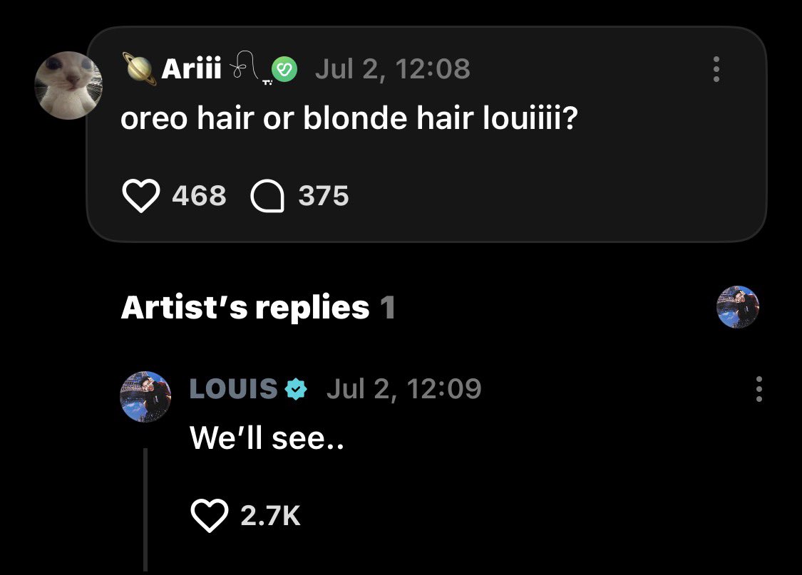chontichapwei's tweet photo. i feel like i’m going crazy thinking about this, but I feel like Louis is going to have blonde hair for this coming comeback 😭 https://t.co/zKlb2wFnJ9