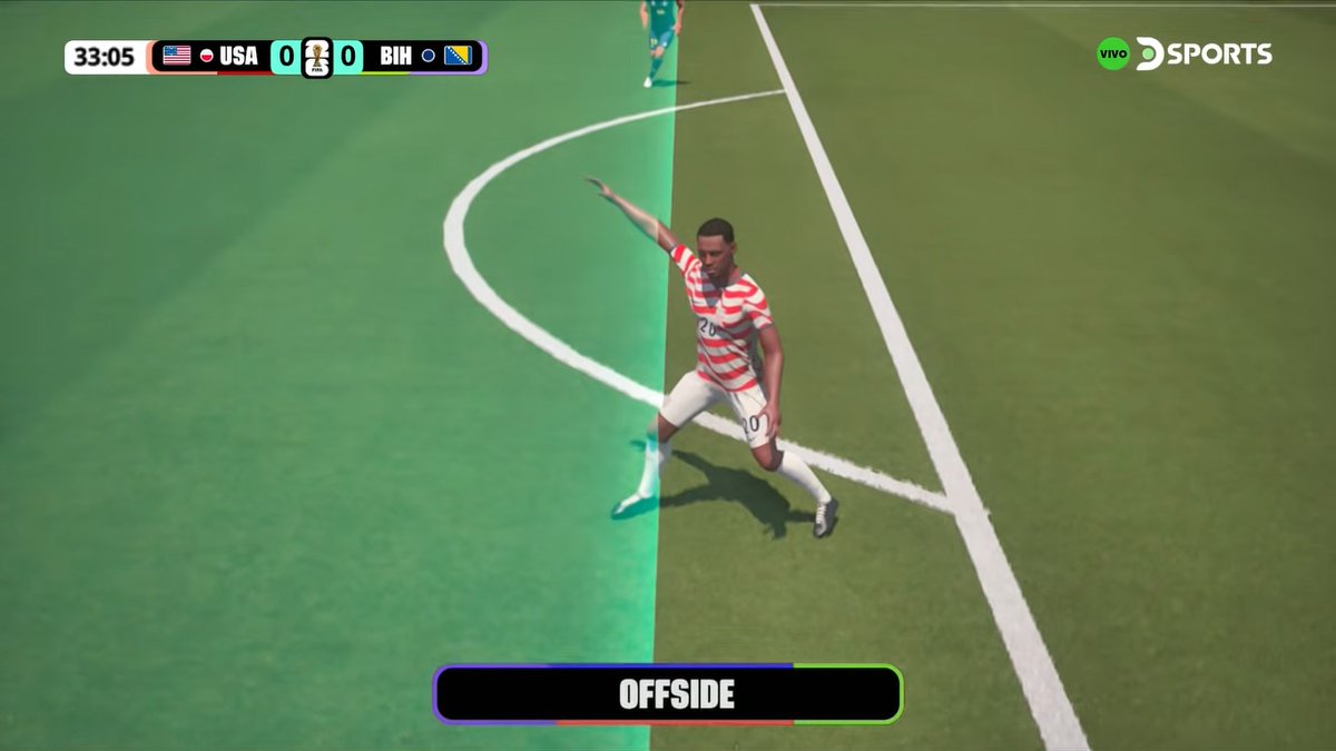 ElVarCentral's tweet photo. 🚩 Solo a modo de ejercicio: si se aprobará la famosa "Ley Wenger", este gol de Balogun de Estados Unidos hubiese sido legal. ¿Por qué? Aunque tiene casi todo su cuerpo en offside, alcanza a tener una parte (su pie) en línea con el defensor. Bajo la premisa de esta ley que ha venido sonando en los últimos años, el gol hubiese sido válido.

¿Les gustaría? 🤔