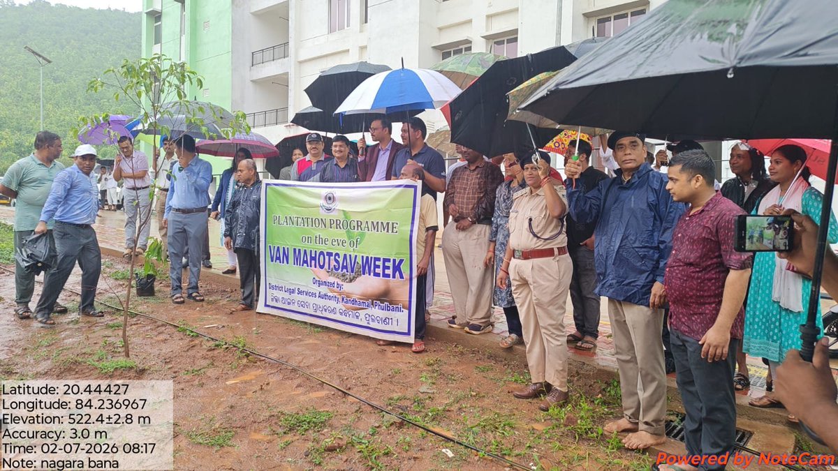 d_basic_beige's tweet photo. 77thVanMahotsav2026 plantation drive was held today at Government Medical College Phulbani jointly with the District Court, District Administration, and Forest Department.Around 50 native medicinal &amp;ornamental saplings were planted across the campus.
@PhulbaniD @rccfberhampur https://t.co/hKS5AQkhne