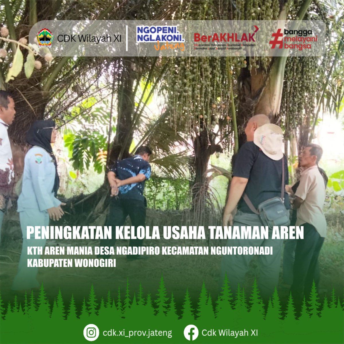 CdkXi's tweet photo. Dalam rangka pendampingan multi usaha kehutanan untuk peningkatan kapasitas KTH khususnya budidaya Aren, CDK Wilayah XI melaksanakan pelatihan dan pendampingan peningkatan kelola usaha di KTH Aren Mania Desa Ngadipiro Kecamatan Nguntoronadi Kabupaten Wonogiri.
@dlhkprovjateng https://t.co/pK8aBTWJJ5