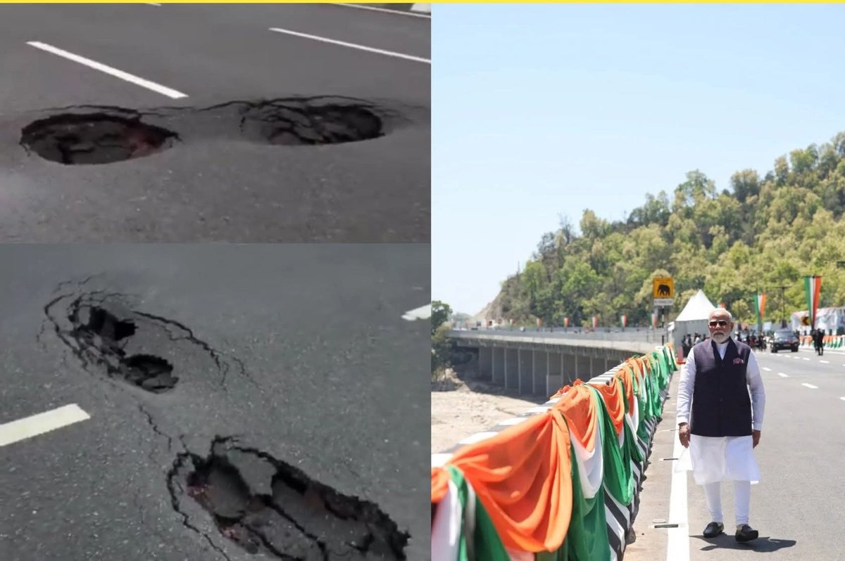 TheGuysURG's tweet photo. And then Modi Says "Na Khaunga Na Khane Dunga "

This is the Delhi Dehradun Express way , inaugurated by Chodi ji on 14th April 🤡🤡 https://t.co/68VT6QZKKc