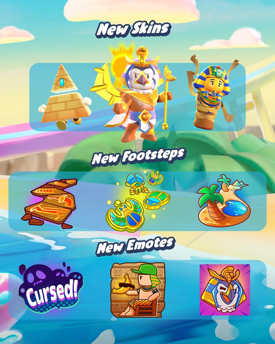 PichonYTS's tweet photo. 🚨¡La actualización 0.100 ya está disponible! Bienvenidos a la Maldición de Anubis🏺 💥Nuevos ASPECTOS: ¡el mal ancestral nunca se vio tan bien! 👁️ 💥Nuevos GESTOS para liberar al faraón que llevas dentro 💃 💥Nuevas PISADAS para dejar tu huella en la arena 👣 💥¡Y MÁS! 📝 https://t.co/r9U5HDowdK