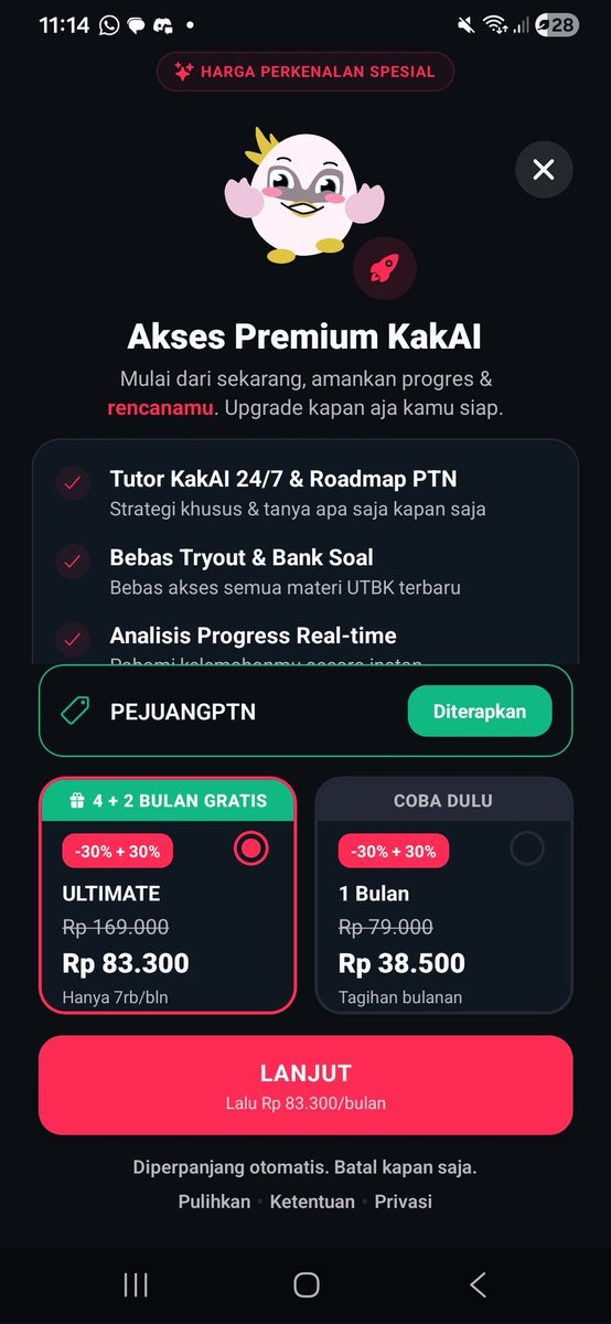 margolifeiz's tweet photo. Ai masuk PTN oke ngga guys? Butuh review nya dong yg pernah pake soalnya murah juga ini #aimasukptn #utbk #studytwt https://t.co/wBNg39H7ef