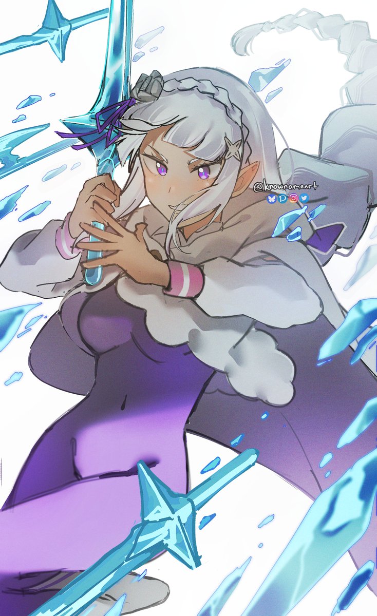 knownameart's tweet photo. Emilia 😊⚔️ 
#rezero #リゼロ https://t.co/Uxx4TLZv3t