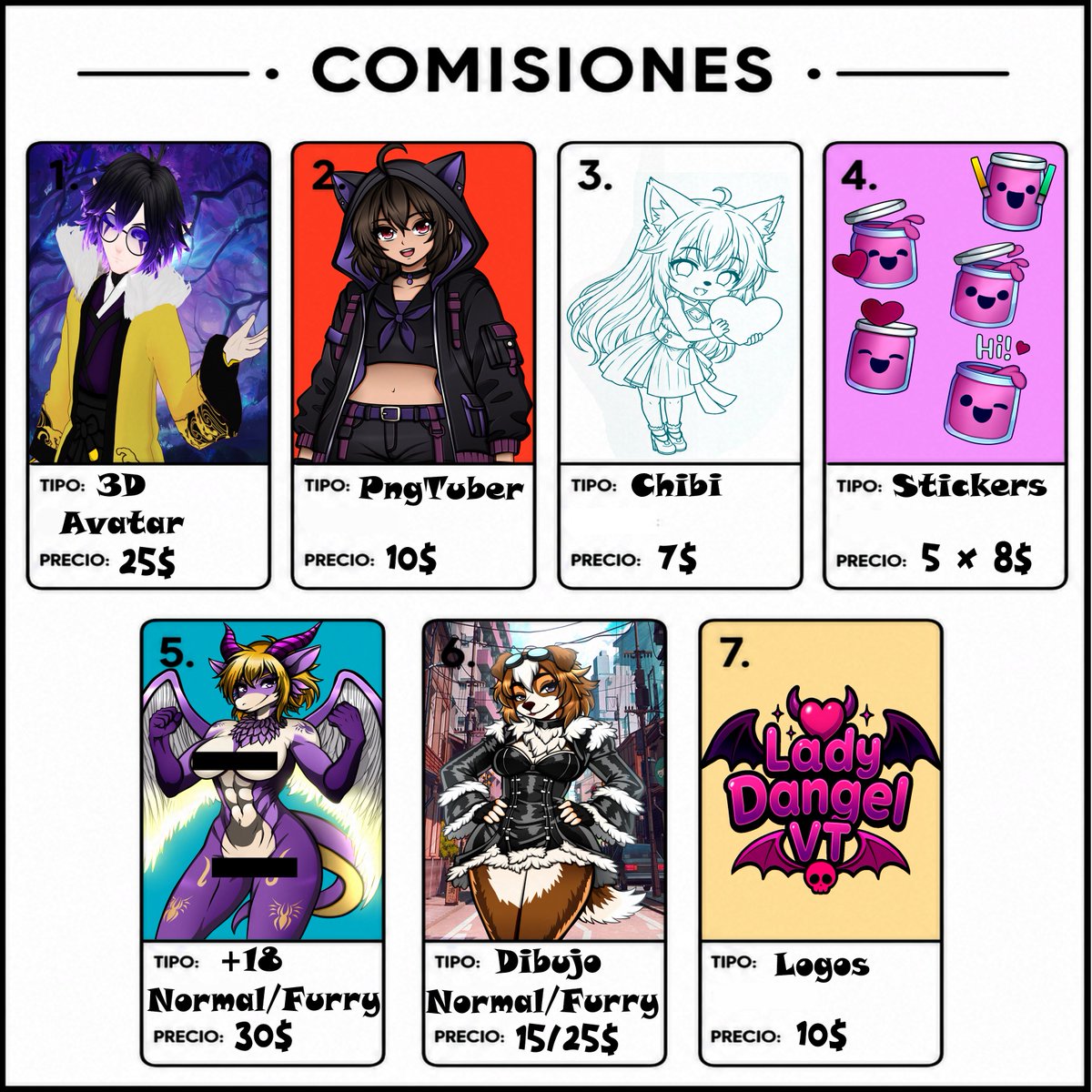 KogaKitsune's tweet photo. @VyxoraVt aun con comisiones de emergencia para ayudar a mi familia igual aqui estan los precios https://t.co/yhYUvQE3Fz