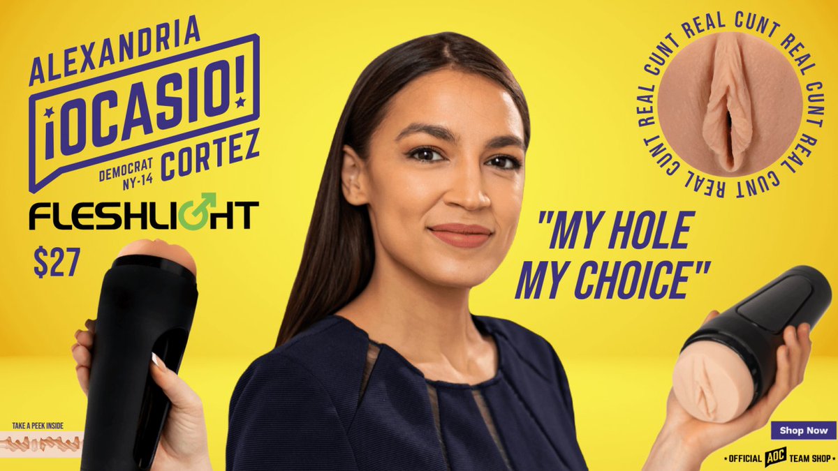 femidestruction's tweet photo. AOC is finding new creative ways to fundraise!! #politicalplay #goon https://t.co/pa6oZdwa7x