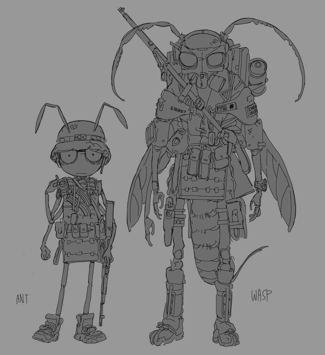 dund0mt4l4's tweet photo. my wasp for @/pagisforbidden 's ant army https://t.co/Tuo3Qx4R1x