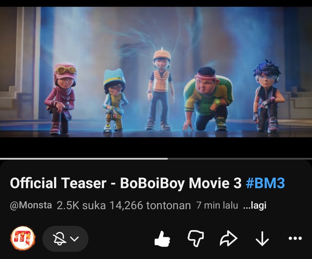 AhmadFa66803683's tweet photo. @BoBoiBoy Okay boleh tahan, memang ini best sangat, kamu dah dewasa dan matang dan tak pernah sendirian dan kamu giliran sudah jadi kapten diantara rakan-rakan kamu bersama fang, Gopal, qually, Yaya, Ying, dan adik kamu ochobot ditunggu ya tahun depan terbaik ππ― #BM3 @BoBoiBoy https://t.co/NzUZuLs3Sc