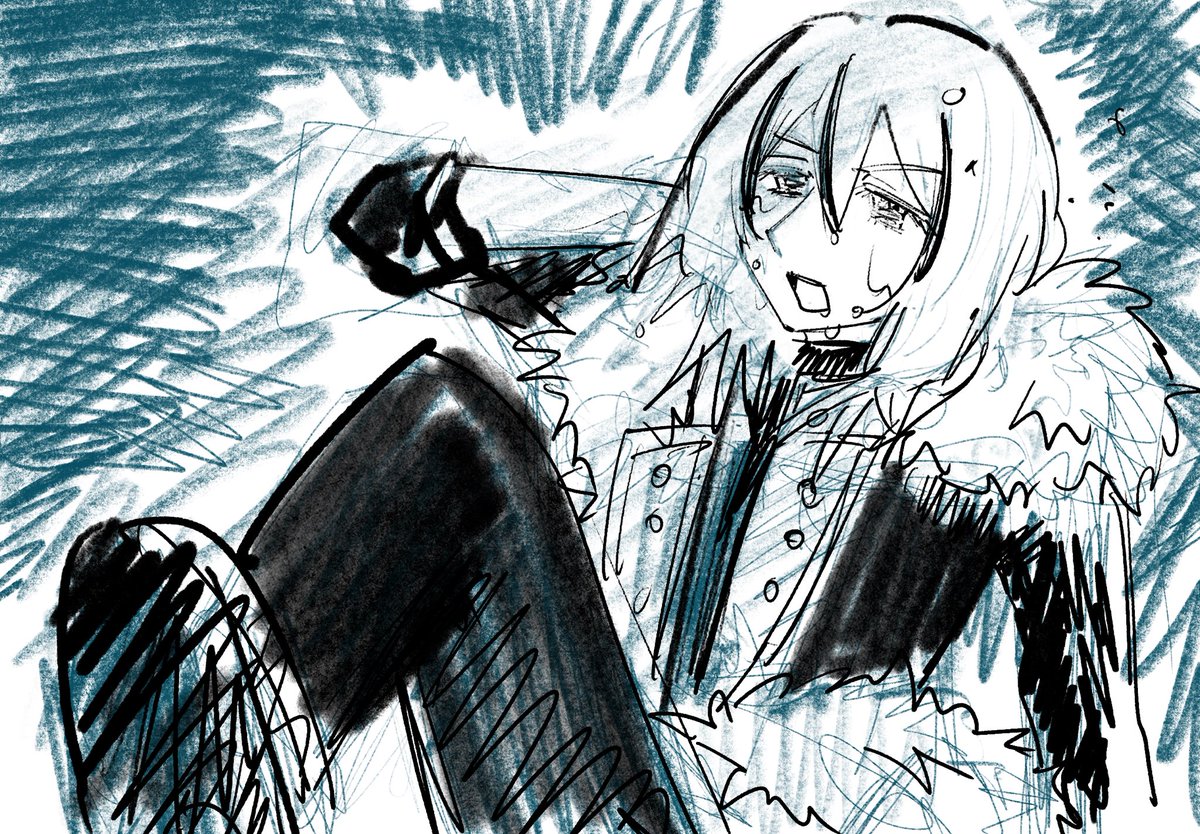 oosk_skk's tweet photo. ウシミツのはつがき👶、らくがき https://t.co/PoESnGfYKh