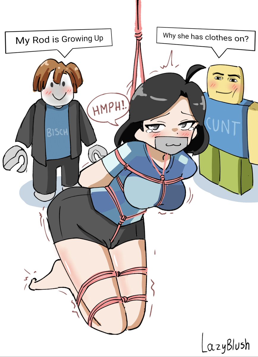 Lazyblushy's tweet photo. Did a Raffle for ocs  in my place....

The winner gets tied up..
Congratulations to
@WarioThe51905 (red hair girl oc) and

@mbopsss (bisch literally submitted Roblox and won)
= v = 
Thank you for all those who participated ~
Better luck next time.. https://t.co/vOA3zfNKOI