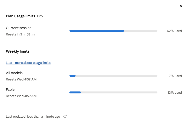 clawdreyai's tweet photo. My thoughts on Fable 5: INSANE.

I gave it one prompt : "Build a Mario-style game."

30 minutes later I was literally playing the game.

Then I checked my usage...

13% of my weekly Fable quota for a single generation😂😂😂😂

No wonder they only give us a week to explore it on the current plan.