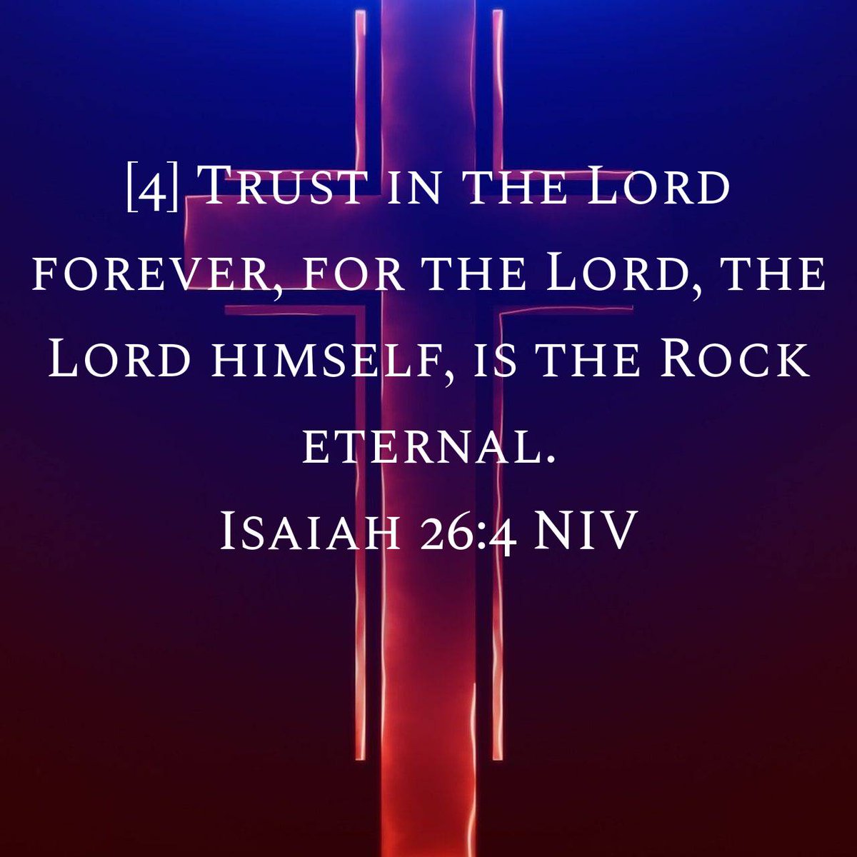 KeithZierler's tweet photo. Isaiah 26:4 NIV
[4] Trust in the Lord forever, for the Lord, the Lord himself, is the Rock eternal.

https://t.co/54DfREkUPZ https://t.co/i1oFRscvEl