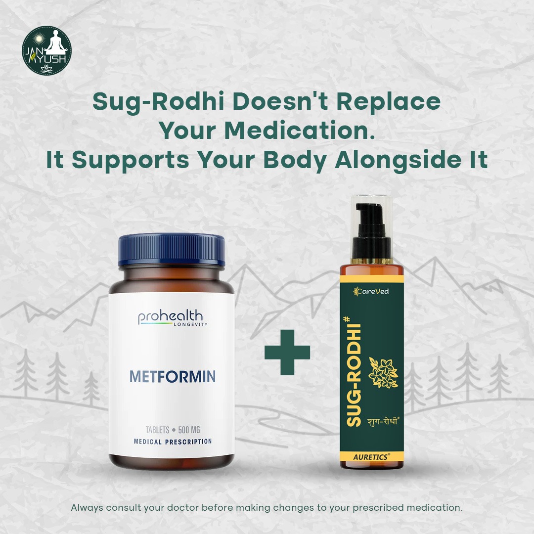 auretics's tweet photo. 🌿 Sug-Rodhi doesn't replace your medication. It supports your wellness journey alongside it.

Continue following your doctor's advice, maintain a healthy lifestyle, and choose supportive wellness solutions thoughtfully.

#SugRodhi #Ayurveda #WellnessSupport #JanAyush https://t.co/FO5pAcWCjk