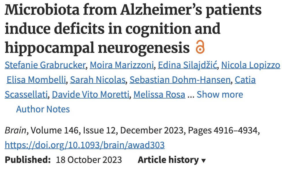 jack_schroder_'s tweet photo. This is wild. If you have schizophrenia, anxiety, depression, or dementia — you can give a rat a sample of your gut microbiome, and it will start to develop schizophrenia, anxiety, depression, or dementia.

This tells you how important the gut is when it comes to optimal health. https://t.co/YW2HqHps5f