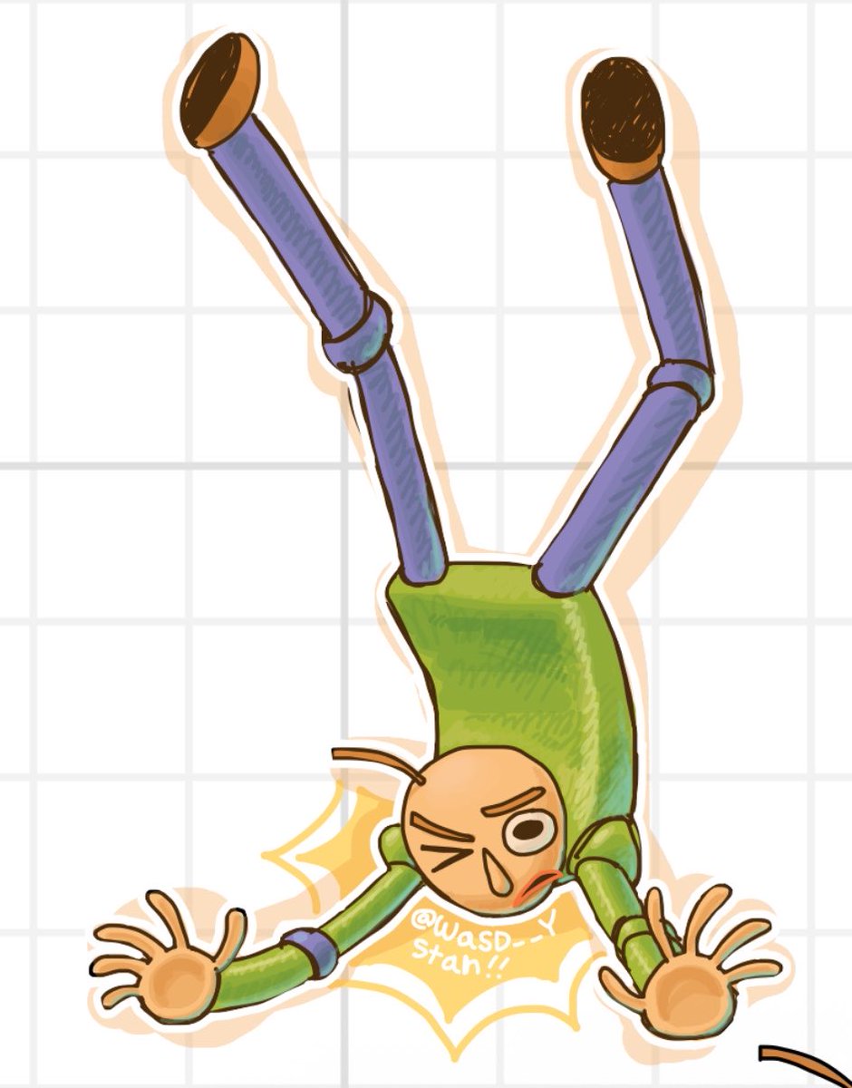 WASD__y's tweet photo. Rendered white board baldis https://t.co/LYR9TZAfxS