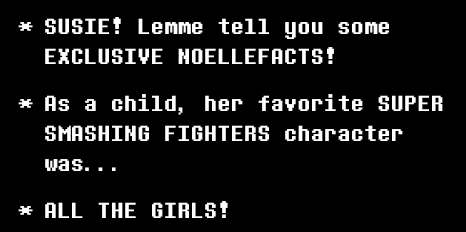 ceriisu's tweet photo. toby fox understands lesbians on a deep level bc this is exactly how i was as a kid. i would only play as girl characters https://t.co/TWSOkpZDCc