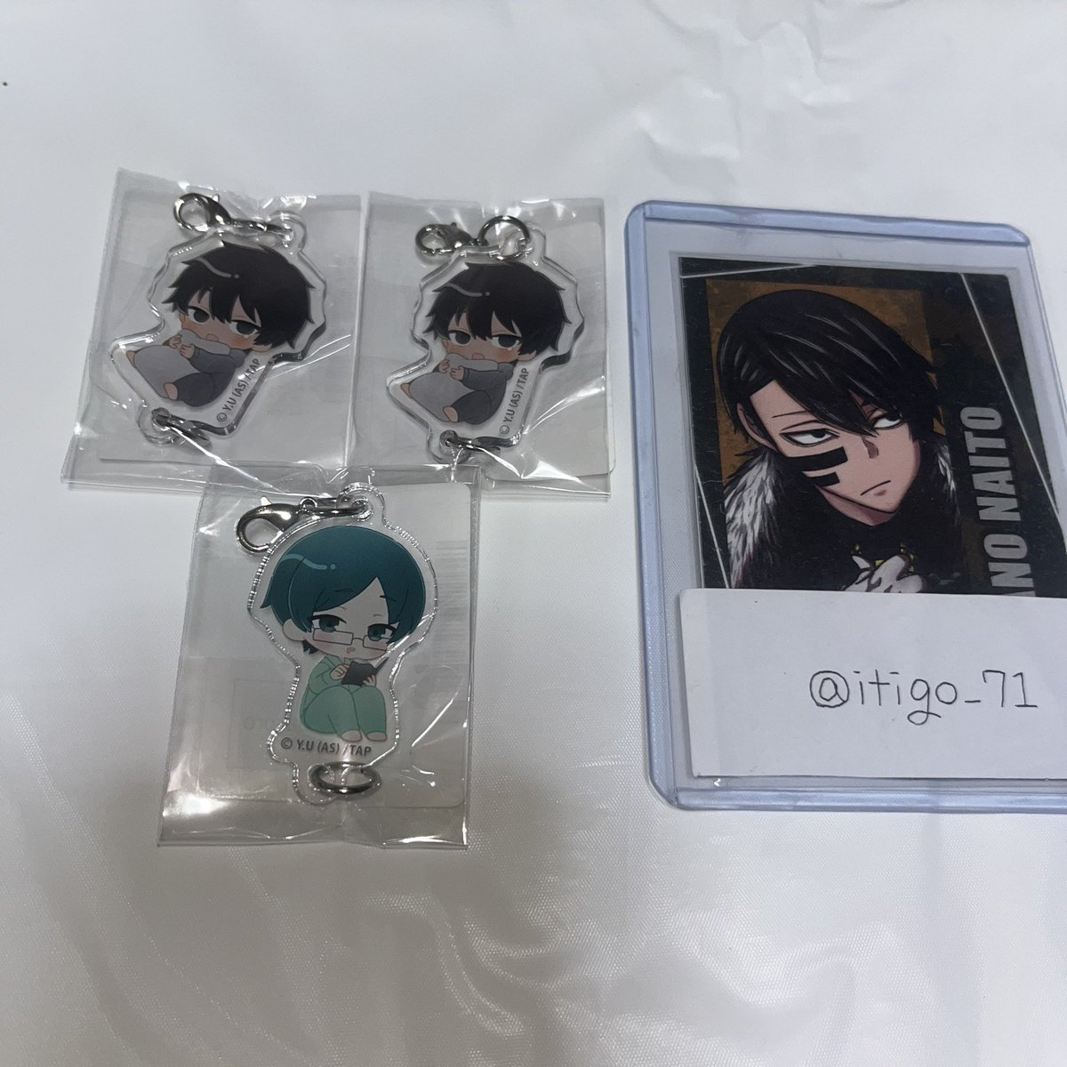 itigo_71's tweet photo. 【交換】桃源暗鬼 ねむねむシリーズ
チャームくじコレクション

譲)遊摺部、桃角
求) 無陀野 or 定価＋送料

郵送でのお取引希望
検索よりお気軽にお声掛けください https://t.co/t8bul8eKgb