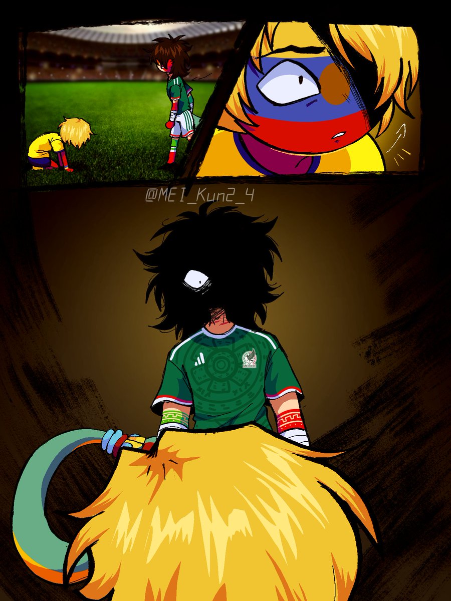 MEI_kun2_4's tweet photo. 🇪🇨vs🇲🇽
#MéxicoVsEcuador  #mundialdefútbol2026 #Countryhumans #CountryhumansEcuador #CountryhumansMexico https://t.co/VdjRooF6ro
