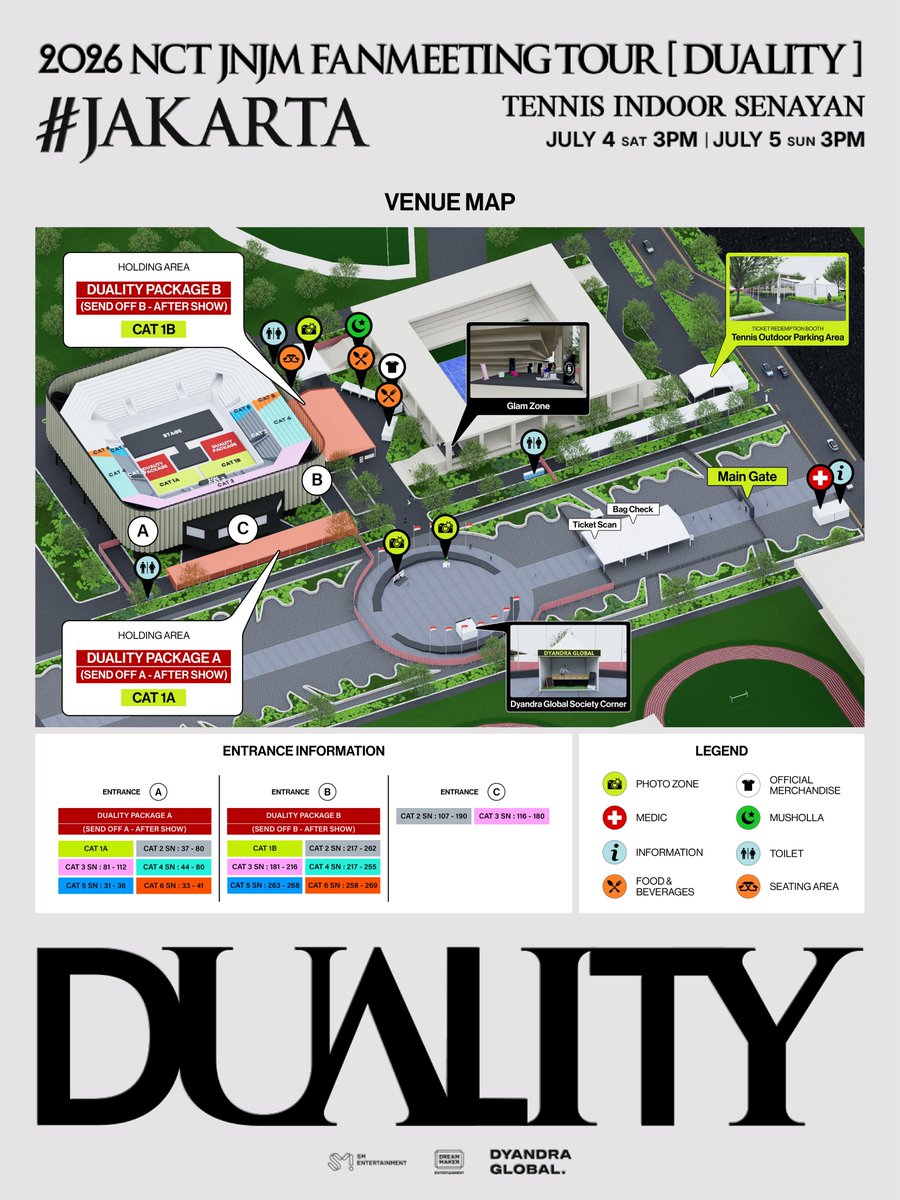 JNJMPROJECT_ID's tweet photo. [VENUE MAP] 2026 NCT JNJM FANMEETING TOUR [DUALITY] # JAKARTA https://t.co/xETrh3pPZV