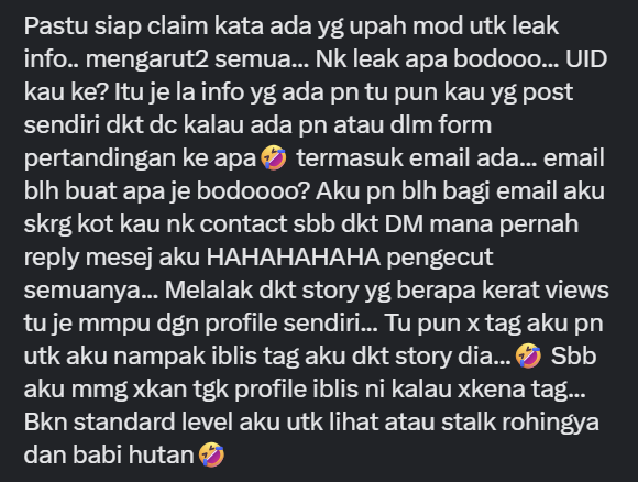 UndawnExpose's tweet photo. Ni menarik. Siapa nak upah UE untuk cari semua alamat rumah pembuli anda? Termasuk google maps lokasi rumah?

Ada yang berminat? Kah kah kah. Tak payah jadi mod ke admin pun nok UE boleh dapatkan informasi kaum laknat ni dulu. Mereka sendiri yang post info sendiri. Kah3 bangang. https://t.co/CBRUqnhWmH