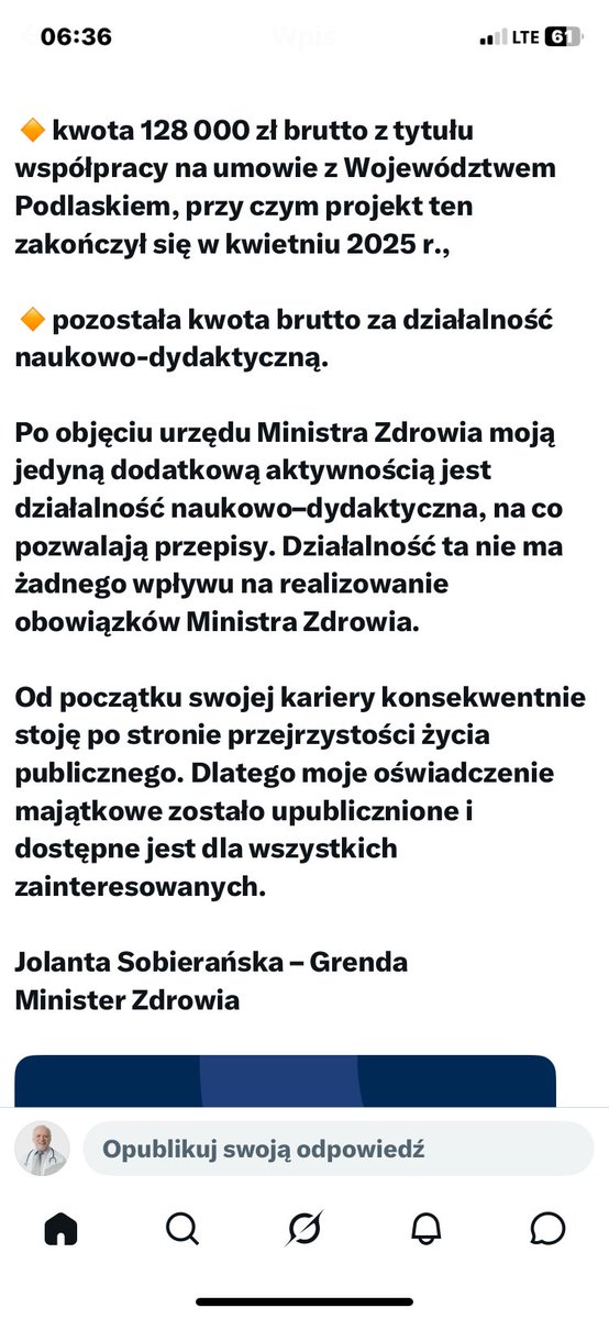 stefan_zizka's tweet photo. LO CIĘ UJU ZŁOTY

Pani minister do lipca zeszłego roku zarobiła 700tys+, potem objęła tekę
Ministra i już rzekomo nigdzie nie pracowała. 

Ale co jest NAJLEPSZE? ODSZKODOWANIE ZA ZAKAZ KONKURENCJI XDD

Tak pani minister pobierała dodatkowe wynagrodzenie, za to że pracuje tylko w jednym szpitalu. A przecież mogłaby być dyrektorem w pięciu cnie? Albo chociaż 2 jak ten ortopeda 🤡💩🙃

Dziękuję pani minister. Będę wiedział teraz co dodać do negocjacji kolejnej umowy 🤡

Wrzucam skriny bo czuję, że może to zniknąć.