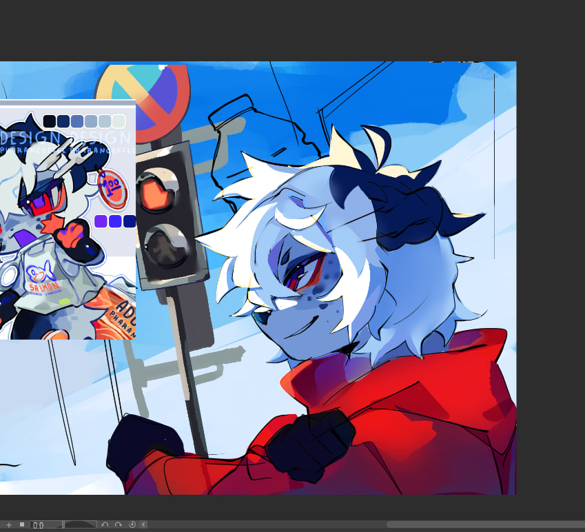 Pharancoffee's tweet photo. FIRST ATTACK !! have this cute lil Fih ! @PakuIsAFih 
and this wip for a second attack for Fih >)) https://t.co/ybESHcd9Ax