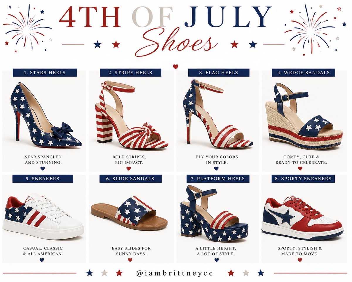 IAmBrittneyCC's tweet photo. 🇺🇸Fourth of July but make it #fashion. Swipe ⬅️ for #LookBooks to get you #stylish this weekend. All links are in my @shop.LTK in my bio!
#4thOfJulyStyle #4thOfJulyOutfit https://t.co/h2nc91ZW2x
