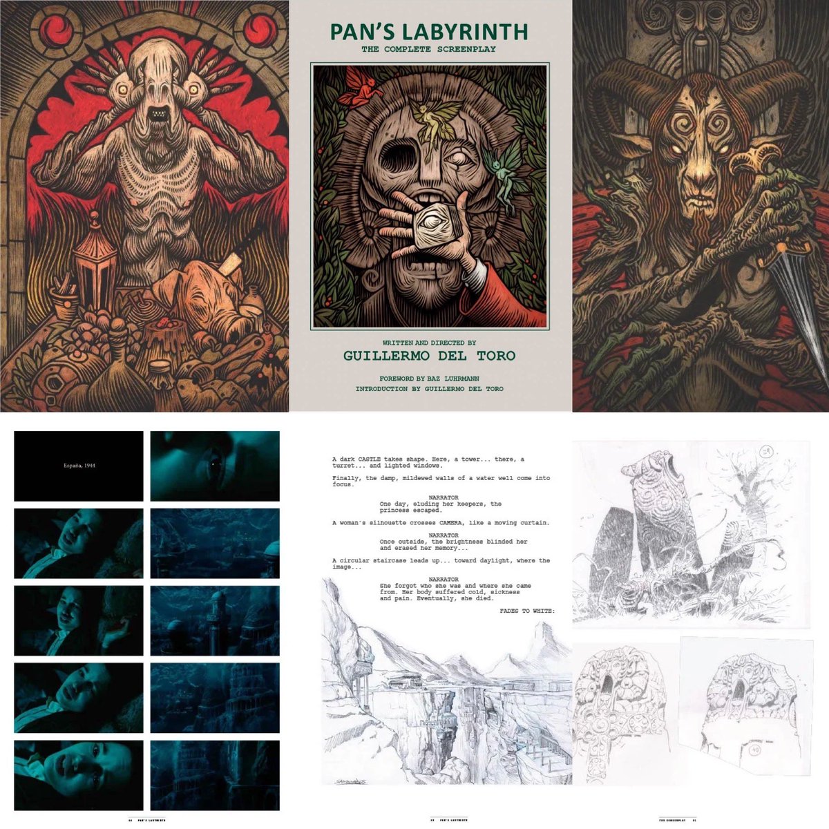 gdeo's tweet photo. PAN’S LABYRINTH:The Complete Screenplay by Guillermo del Toro is available for preorder and ships 9/8 from @insighteditions ,with cover and interior illustrations by @tomashijo . Here’s all the details : https://t.co/cRnxNVH7w6 #PansLabyrinth #GuillermodelToro  #InsightEditions https://t.co/LqtVrtAQa6