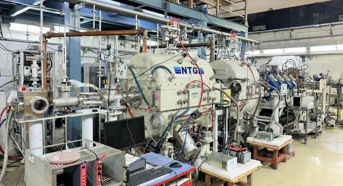 Varun55484761's tweet photo. #VECC, an R&amp;D unit of DAE, successfully commissions its 5th heavy-ion LINAC module. The successful acceleration of nitrogen ion beam marks a key milestone in strengthening India's capabilities in rare isotope beam technologies for frontier research. 

1/2 https://t.co/Us51ulC192