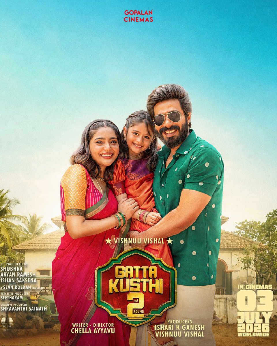 gopalan_cinemas's tweet photo. 💛 Laughter, love, and unforgettable moments are back! 💥
Gatta Kusthi 2nd Round arrives with double the fun
#GattaKusthi2ndRound #GopalanCinemas #VishnuVishal #FamilyEntertainer #ComingSoon #BookNow #BigScreenExperience https://t.co/8NS0oAX8VN