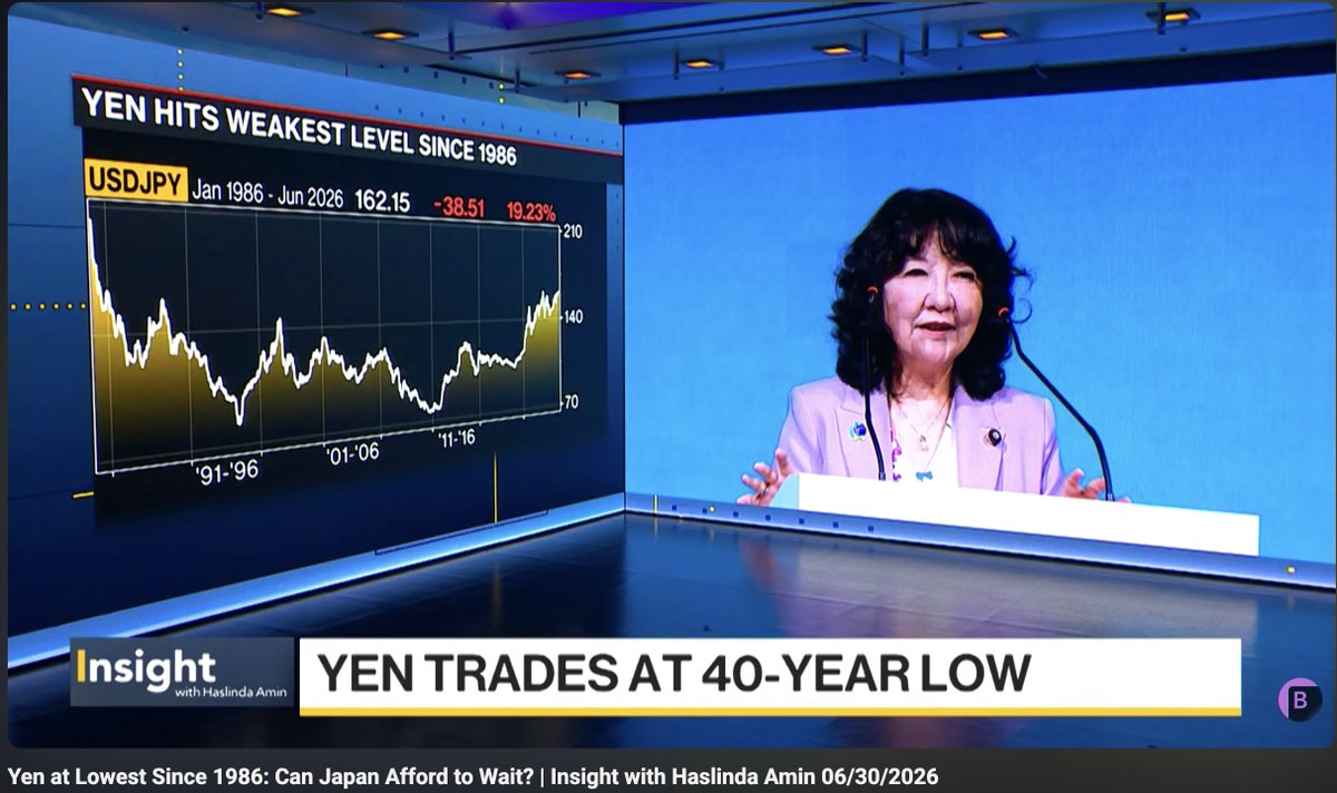 beavis28's tweet photo. Bloombergでも1986年以来の弱小通貨になったことを報じている。

しかも円にはもうオプションがないとまで言い切られている。

ちなみにトルコリラが暴落した時に旅行者が増えたように、外国人にとってその国の通貨が暴落することはありがたい話で、そこで生きている国民が全てのシワ寄せを喰らう。

それをよしとする高市政権は阿呆すぎる。

https://t.co/FVkpiDbWkL