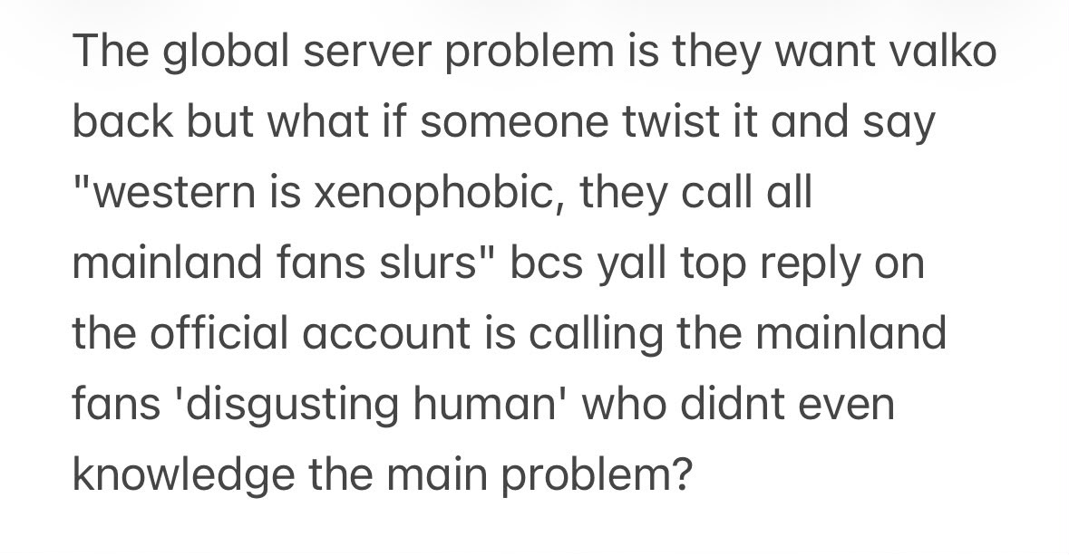 llllmm016's tweet photo. @pinkmaccha @bingus92585042 @xiayizhousswife @hxg_diluc The conflict got so big that some ppl think its okay to go out of topic and being racism, why it's so hard to understand? Two wrongs things didn't make it right but this phenomenon happened even in global. It still doesn't make it right to ignore the main problem https://t.co/N2pNGvwjdg