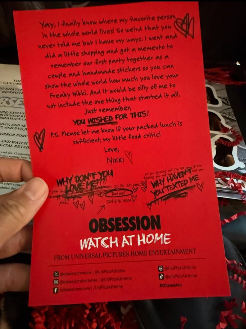 nikeyspace's tweet photo. Horror marketing doesn’t get much better than this.

If you’ve seen OBSESSION, you’ll understand why the cat is my favorite part. 😬 https://t.co/QvJQyMGTPx