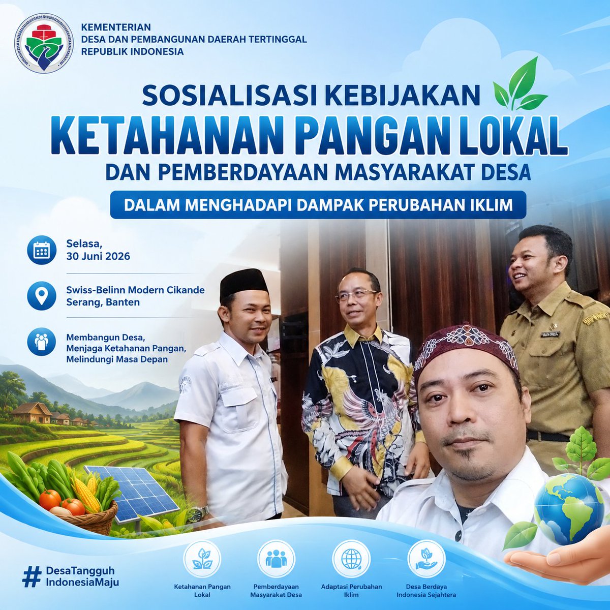 dediikooe's tweet photo. Mendes PDT Yandri Susanto menegaskan pentingnya kolaborasi dalam mewujudkan seluruh rangkaian pembangunan yang dimulai dari desa hingga level nasional. https://t.co/9GJ3gofVSC