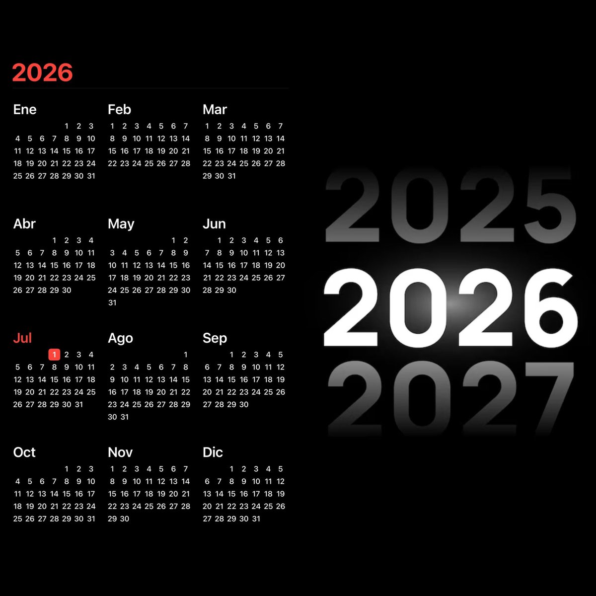 CerebrosG's tweet photo. Ya estaremos a la mitad del 2026. En cosa de nada se nos fue la mitad del año. https://t.co/TCaa108IX1