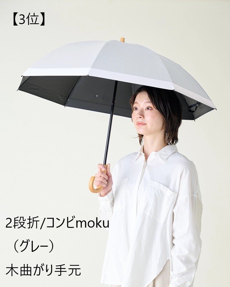 サンバリア100 日傘 Sサイズ フリル フロストブルー 木曲がり手元