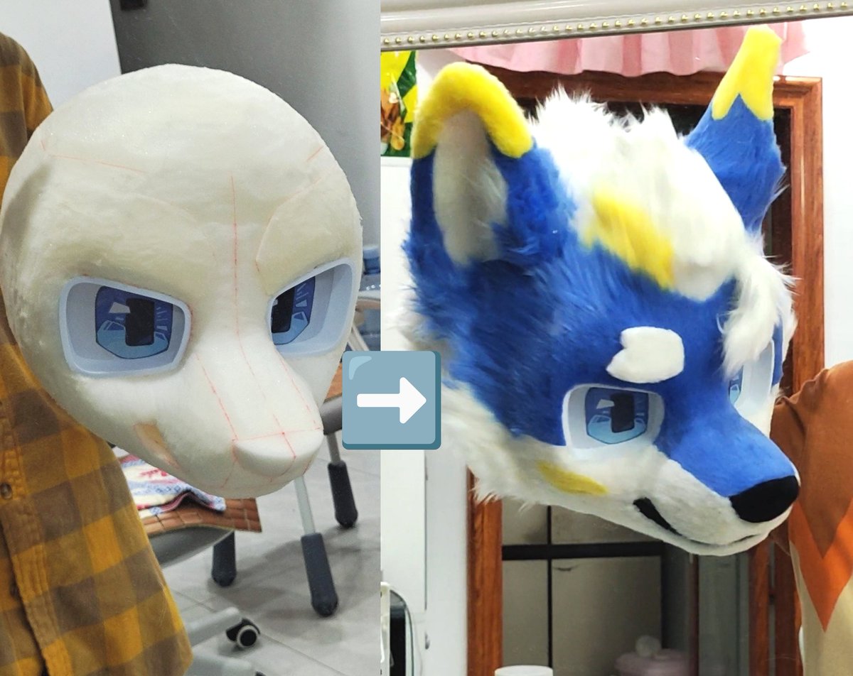WuwuwuShan's tweet photo. 🧽➡️🐺🐺🐺✨
 #furryart #handmade #fursuit #fursuitmaker #兽装 #兽装师 #furryartwork #furrycommunity #ファースーツ制作 https://t.co/uhbh9XfihQ