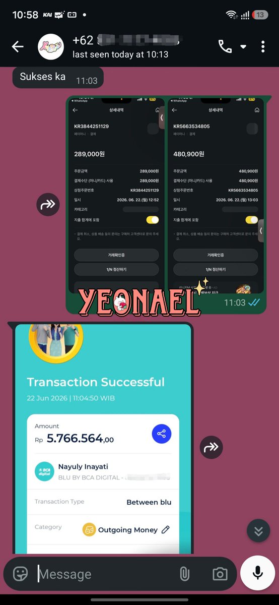 yeonael's tweet photo. proof scan kakaopay fast paybill payco juga bisa yhh bub😘🙌🏻

#tfyon https://t.co/EMIAzRwBaP