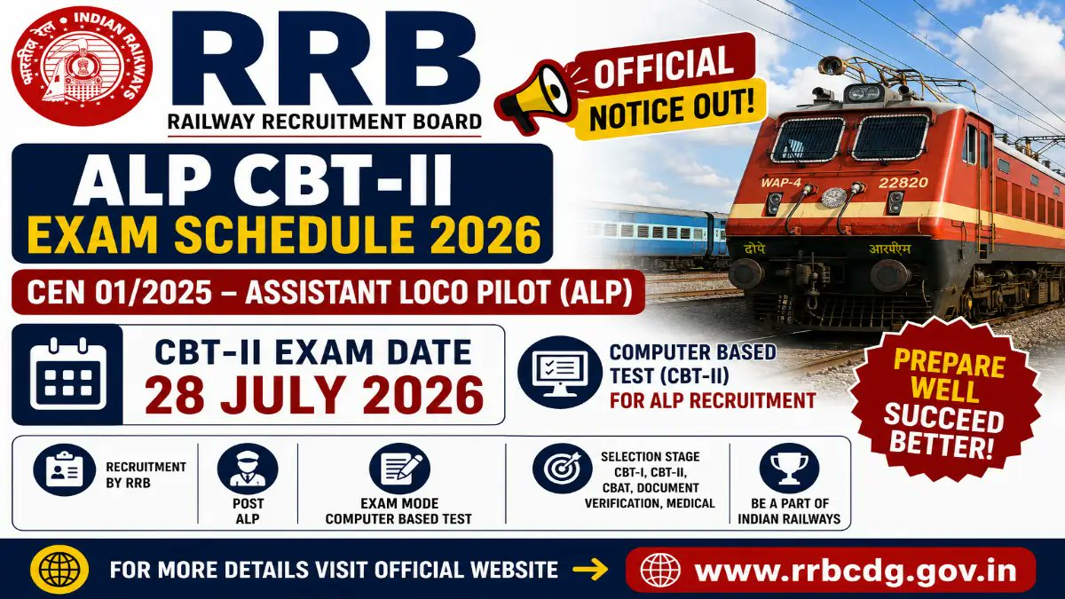 Sarkari_Result1's tweet photo. Railway #RRB #ALP Exam Date 2026 Out
@Sarkari_Result1 #SarkariResult
Click Below Link To Download
https://t.co/Va1TtOMzj1 https://t.co/xclzhq2cNV