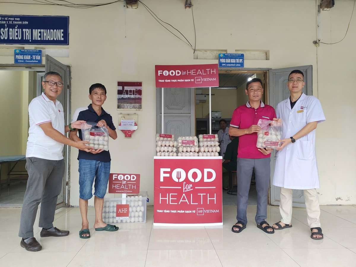 AHF_Vietnam's tweet photo. 💝 On July 2, 2026, AHF Vietnam gave organic boiled eggs to poor patients who underwent hemodialysis and received ART at the Thanh Son Regional Health Center. 
🥚Using clean, nutritious organic products harvested from the Food For Health farm, AHF Vietnam donated small gifts to encourage patients, giving them more strength, optimism, and confidence in their treatment journey.
@AHFcares @AHFAsia
#AHF #AHFCares #AHFVietnam #FoodForHealth #FFH #ThanhSonHealthCenter