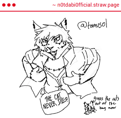 NotDabiOfficial's tweet photo. Love the cat pun, Boss. https://t.co/Id3xJLYb4j