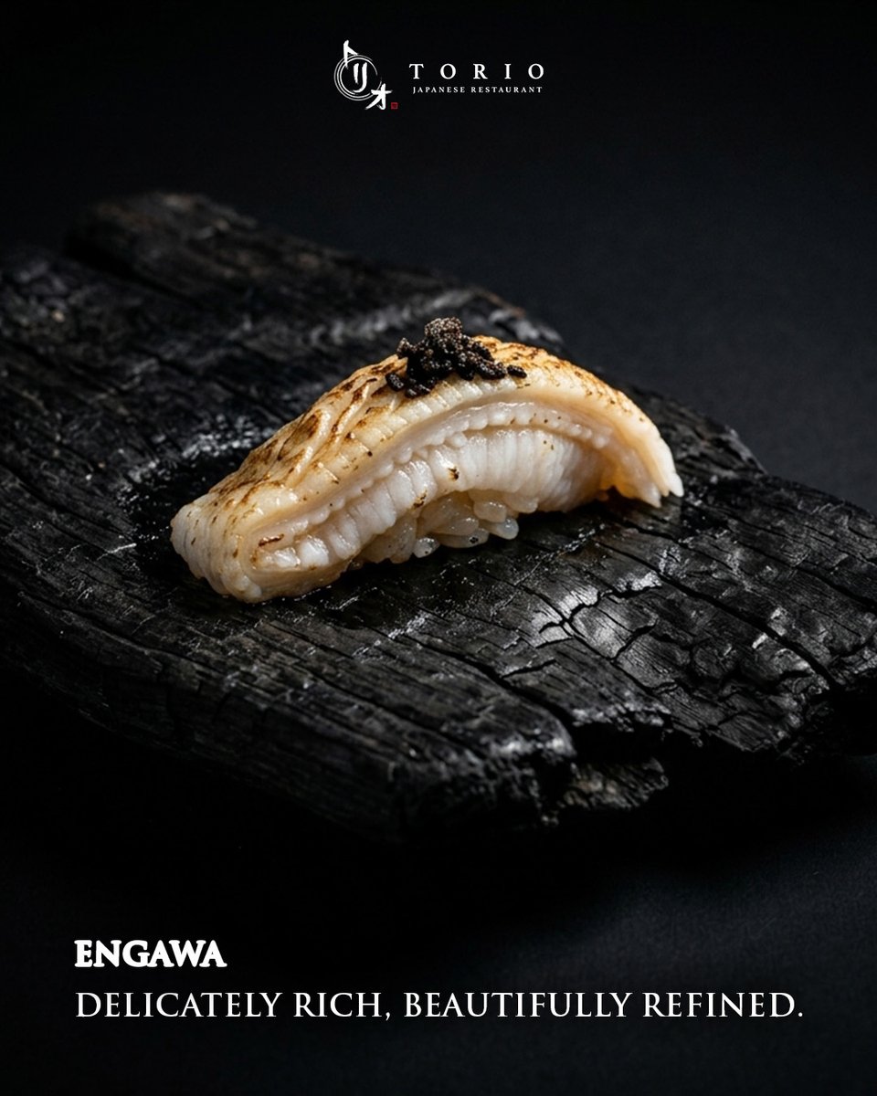 TorioSG's tweet photo. A quiet indulgence, shaped piece by piece. 🍣

From the richness of engawa to the clean depth of iwashi, each nigiri is crafted with balance, restraint, and respect for the season.

Torio sushi, prepared with care.
Only at Torio.

#sgeats #japanesedining #omakasesg #sgfoodie https://t.co/kXHab1oGfK