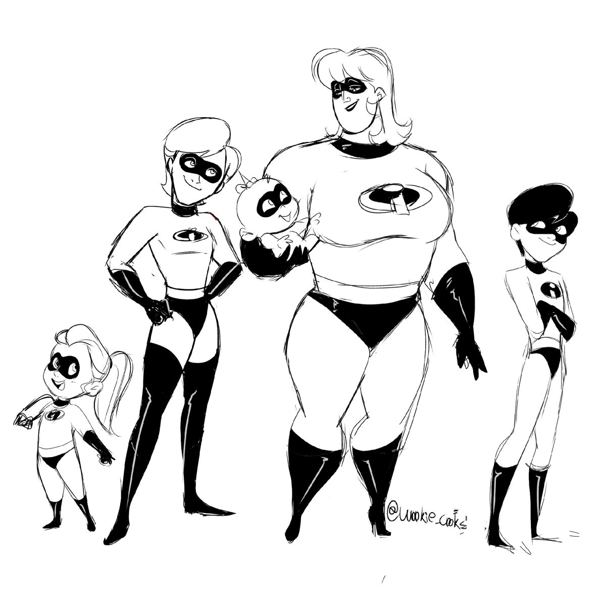 Princemajoris's tweet photo. The incredibles genderbend
Comparación usando las bases originales.
A Mister increible le hice tremendo BBL pero es porque ahora es mamá de pixar. https://t.co/yJ21zSs9zs